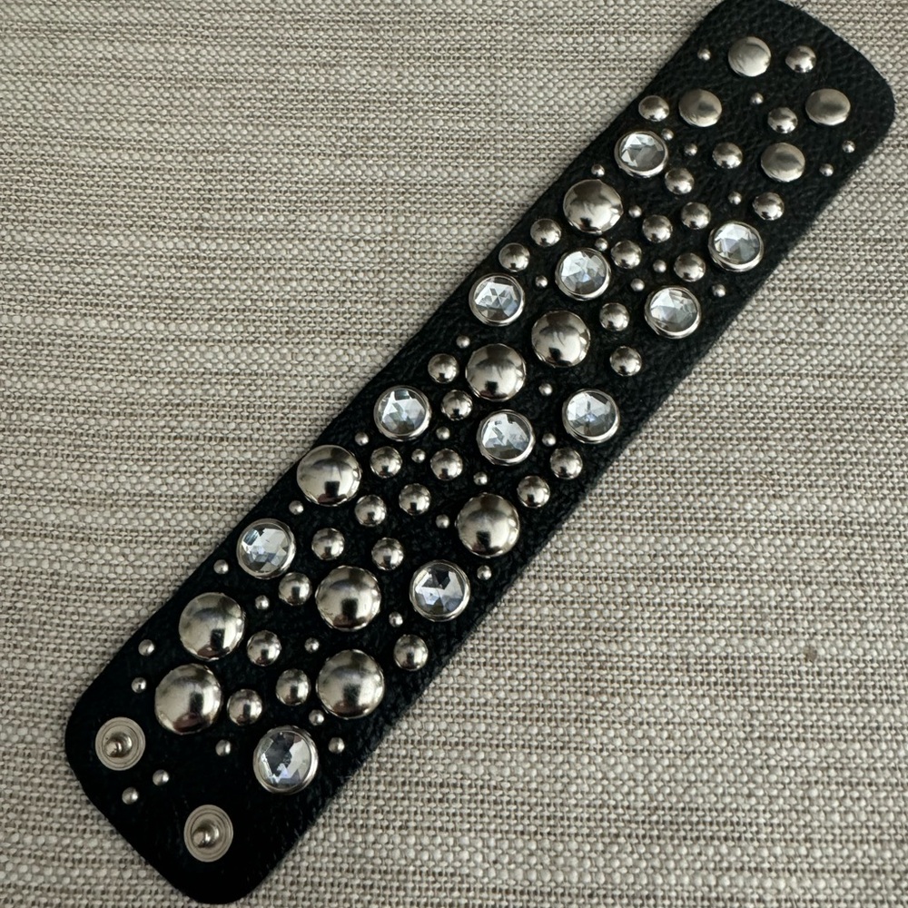 Fiocchi Italy Black Leather Cuff